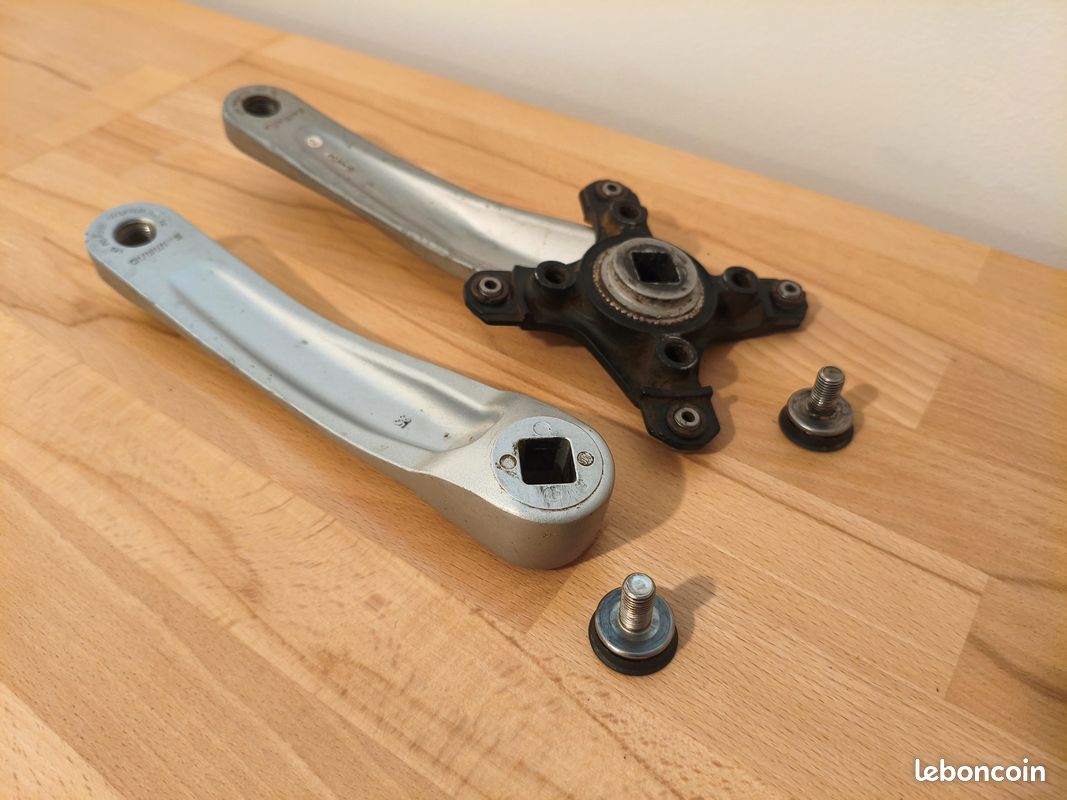 Pédalier Shimano Alivio FC-M410 : 104 BCD axe carré 175mm - triple, compatible single mono ou duo plateau avec vis fournies (image 2)