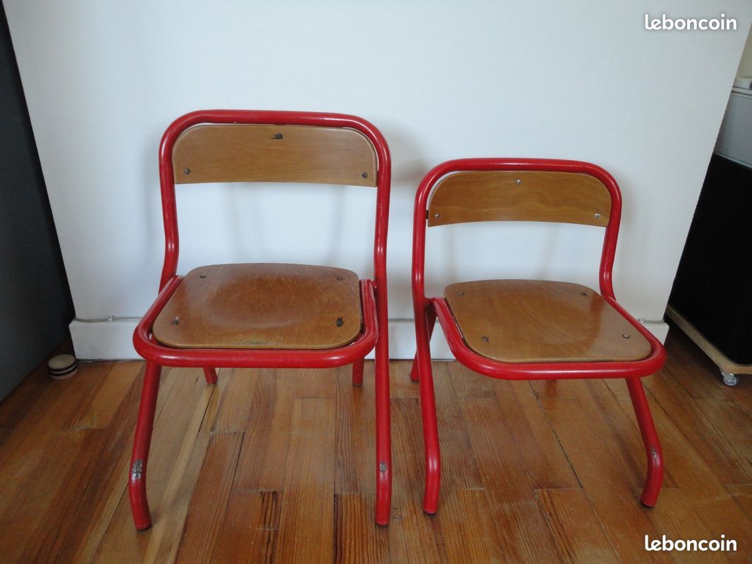 Chaises d'écoles vintage Hitier Années 60 (image 3)