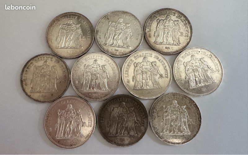 50 francs hercule argent 10 pièces (image 2)