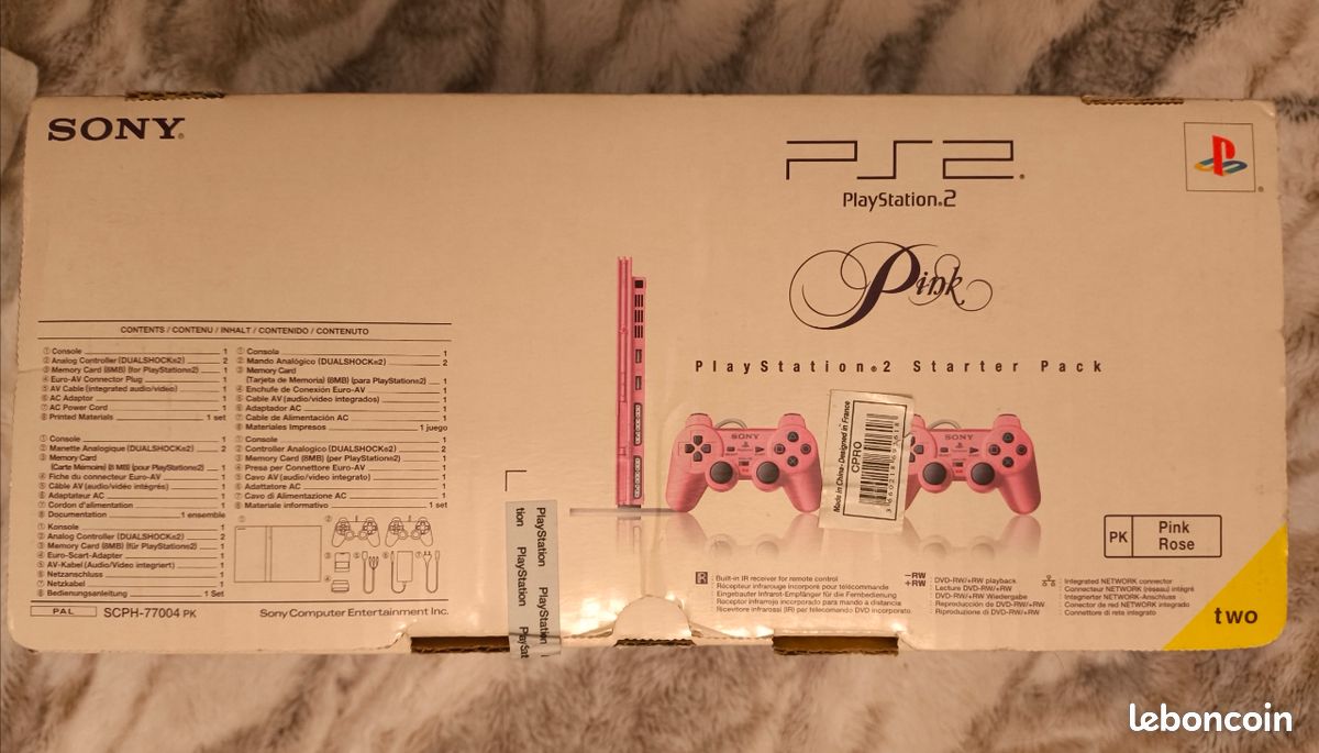 Console PlayStation 2 Pink Rose – Starter Pack Complet, Neuve Sous Blister, Collector !