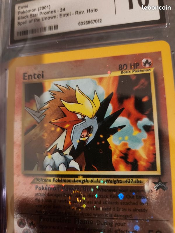 Entei - Black Star promos - 34 CGC10 GM 2/3swirl - Collection