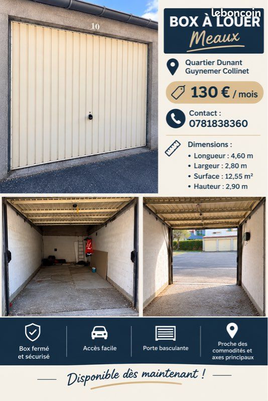 1 pièce 13 m² · à Meaux · 12,6 m² · 130 €/mois