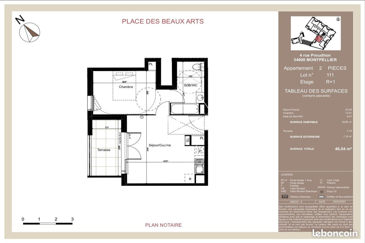 Appartement 2 pièces 46 m² · à Montpellier · 46 m² · 770 €