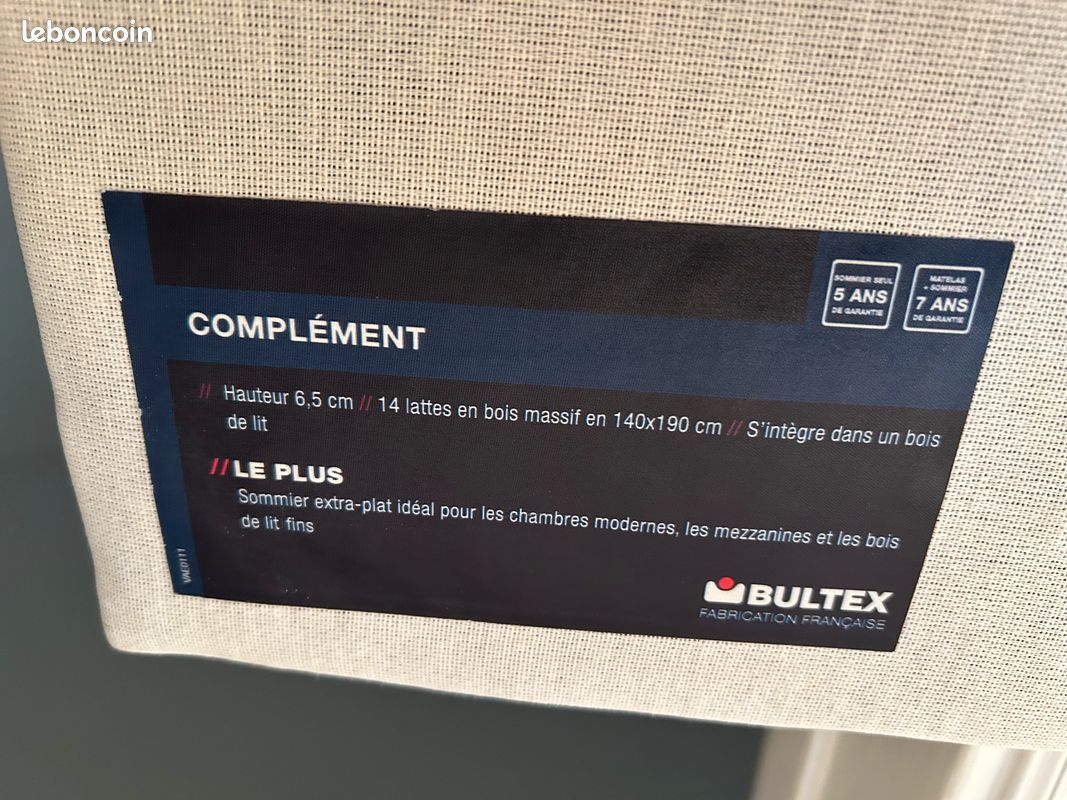 Sommier Bultex 80x190cm (image 1)