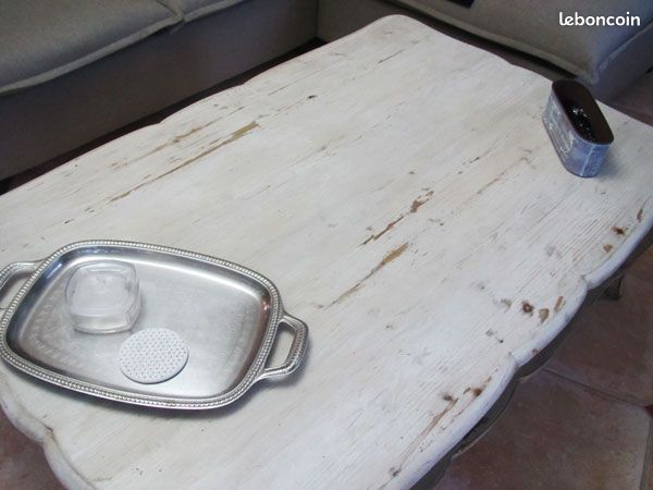 Table basse de salon en pin massif de marque Intériors (image 5)
