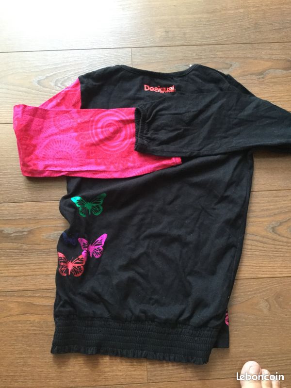 T shirt noir desigual 9/10 ans (image 2)