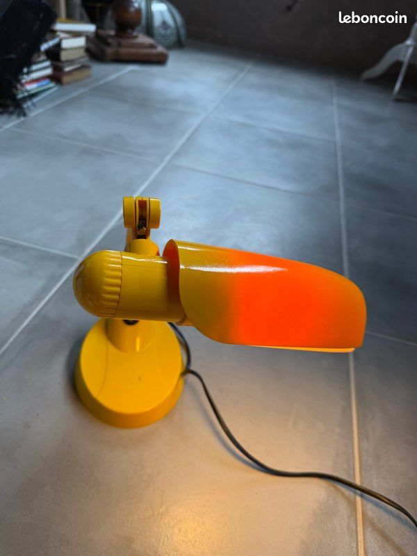 Lampe jaune moutarde années 70 vintage (image 4)