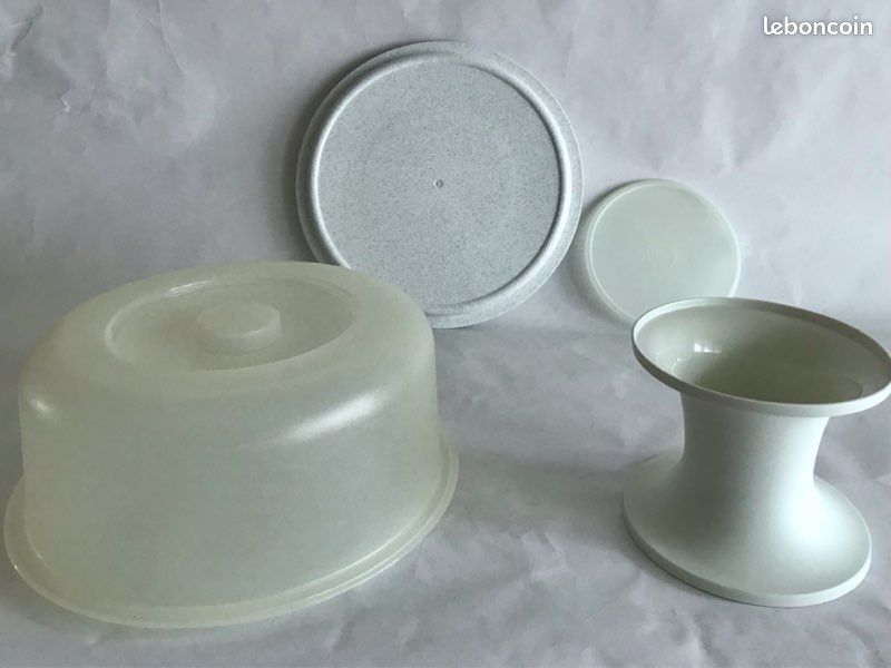 Neuf- Ensemble grand compotier magique : socle + grand plat de présentation cloché, Tupperware (image 13)
