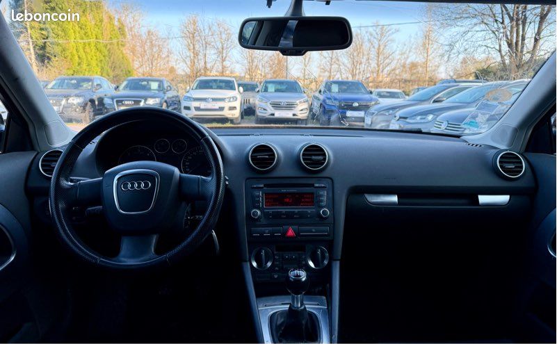 Audi a3 2.0l tdi 140cv finition ambition 258.000kms 06/2007 sièges en cuir regulateur de vitesse radar de recul (image 6)