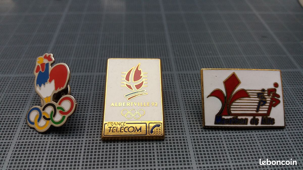 Lot De 5 Pins Vintage – Jeux Olympiques – Métal (occasion)