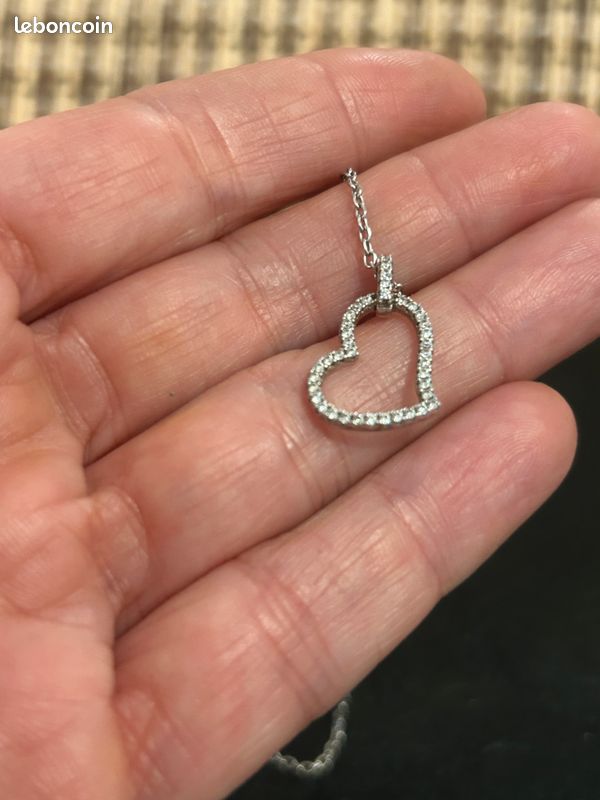Pendentif Coeur En Argent 925 - Petit Modèle, Poinçonné PE02, Neuf Avec étiquettes