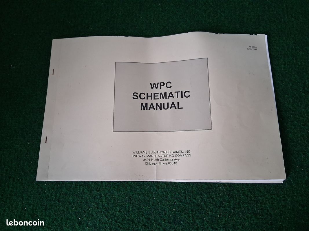 Wpc schematic manual williams electronic games pour flipper (image 1)