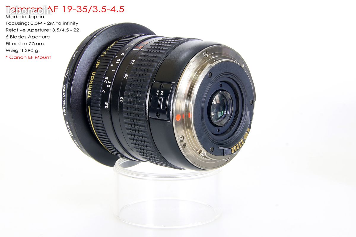 Objectif Tamron 19-35mm (canon EF) f/3.5-4.5 (image 1)