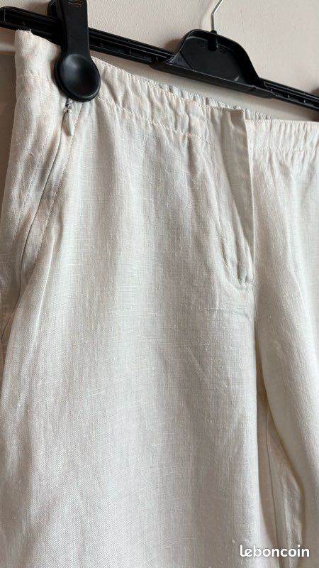 Pantalon léger blanc été femme CK (image 2)