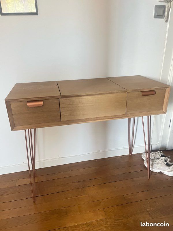 Console bois et cuivre (image 1)