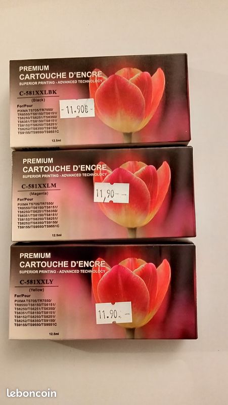 Lot De 10 Cartouches D’encre Neuves Compatibles Canon MP620 – PGI520BK CLI521 – Avec Puces Incluses