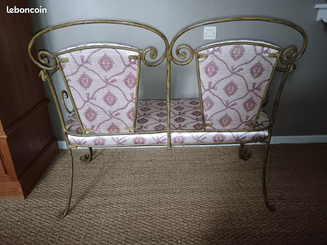 Petit canapé vintage structure métal (image 3)