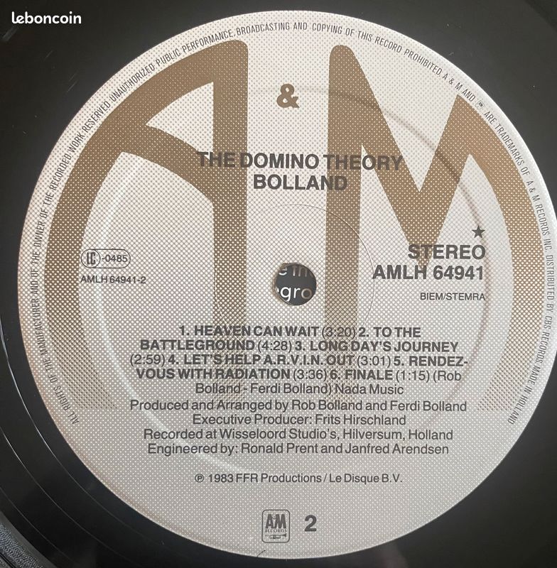 Vinyle - Bolland - The Domino Theory - AMLH 64941 (image 9)