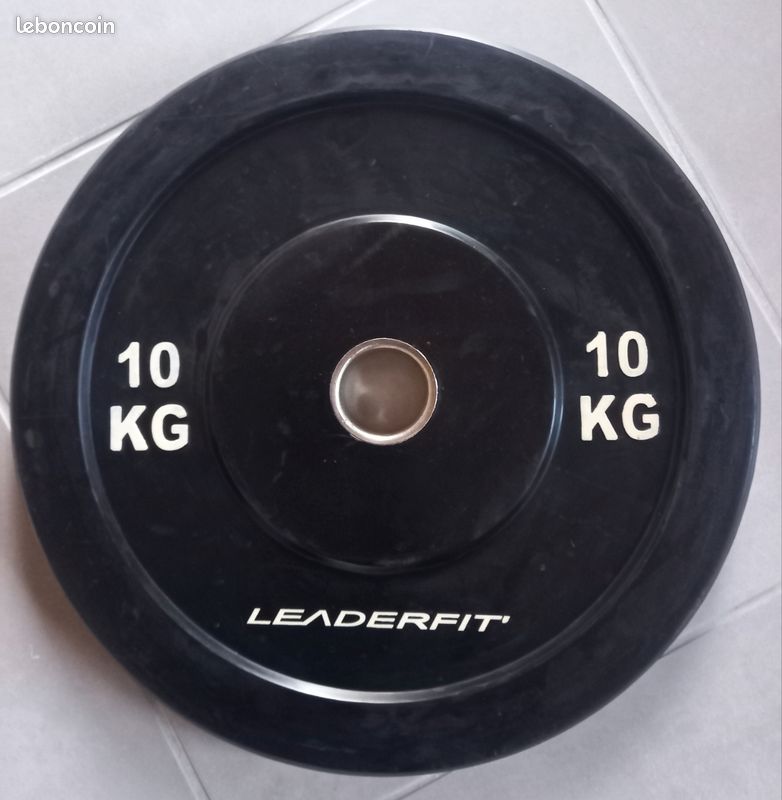 Disque Olympique 10 Kg - Plaque D'Haltérophilie Robuste Et Sécurisée Pour Barres 50 Mm