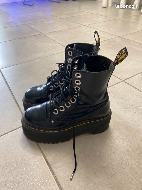 Ventes Privees Doc Martens Boots En Cuir 1460 Pascal Virginia Noir