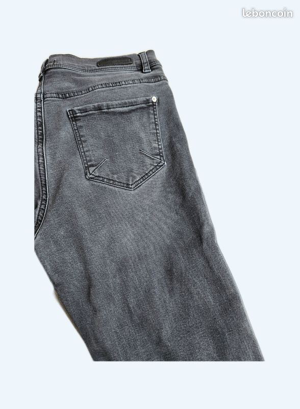Pantalon Jean Caroll Femme Taille 40 - Denim Menthol (bleu Clair) - Coupe Slim Droite - Neuf Avec étiquettes