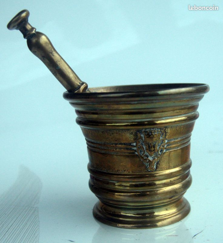 MORTIER Pharmacie Apothicaire BRONZE cendrier ART DECO vide poche cotoflex (image 1)