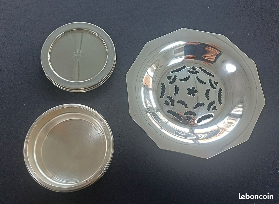 Grand Beurrier Art Déco – Moule à Beurre/eau – Argent – Orfèvre Vulcain – France