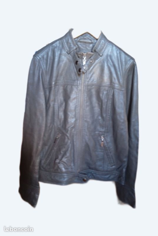 Blouson en cuir marque CAROLL (image 1)