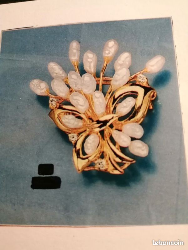Broche en perles de culture (image 1)