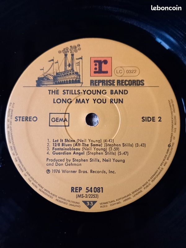 The stills young band vinyl lp album 1976 (image 4)