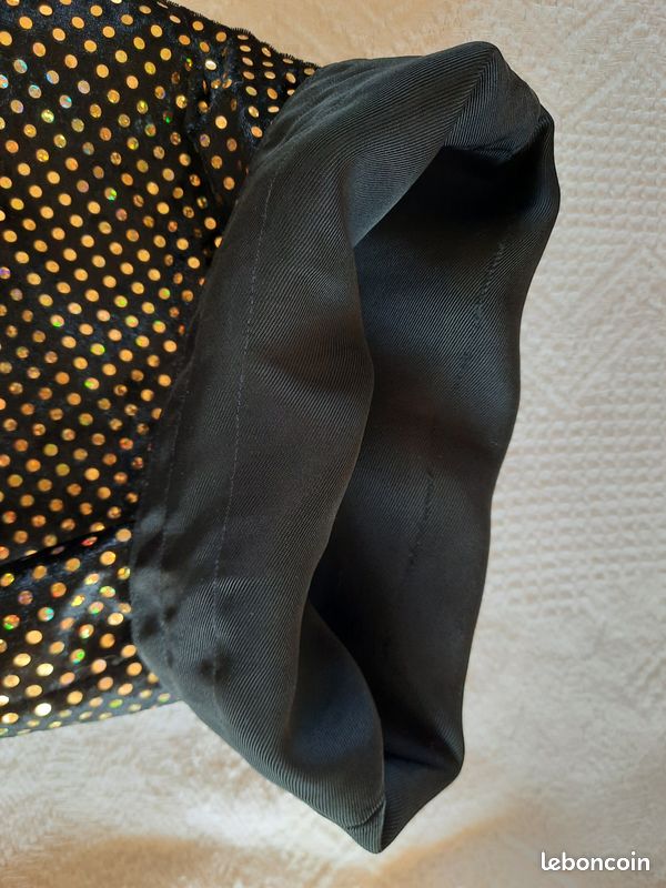 Pochon Noël noir et or (image 3)