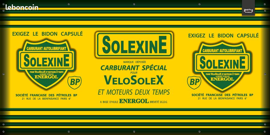 ENSEIGNE lumineuse LED 50x50cm ou 100X50 SOLEXINE SOLEX HUILE VINTAGE (image 3)