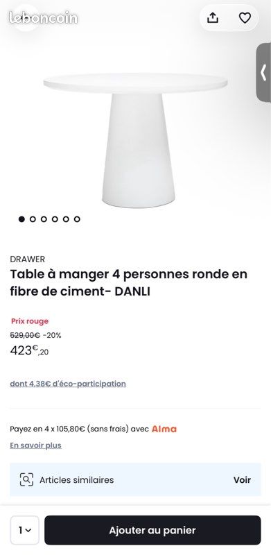 Table à manger Drawer (image 2)
