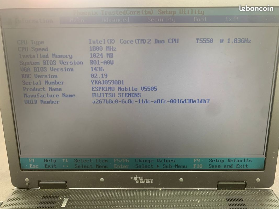 Pc portable fujitsu esprimo v5505 (image 3)