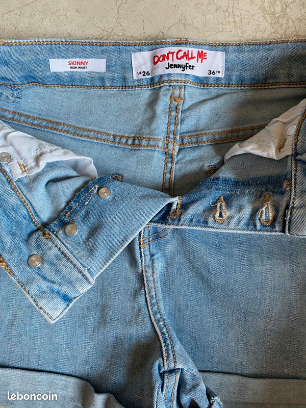 Short jean taille haute Jennifer 36 (image 2)