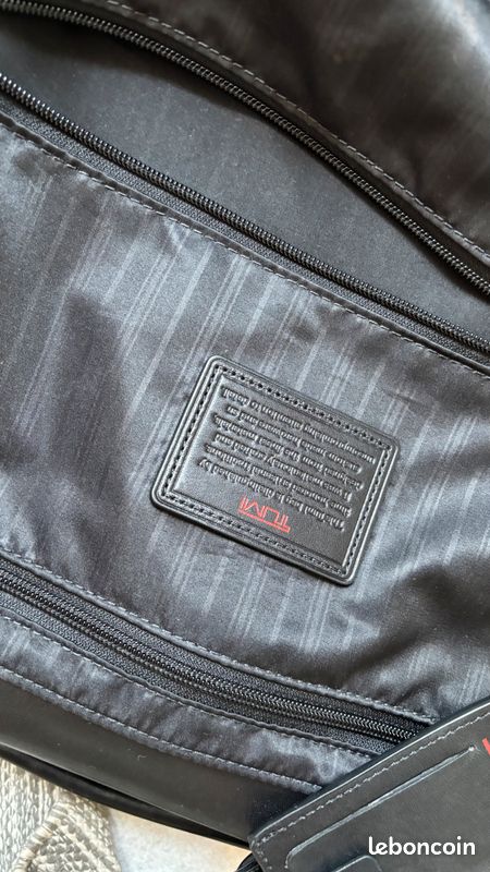 TUMI Alpha Leather Garment Bag • Executive Travel Business Luxe Carry-On Black Leather (image 8)