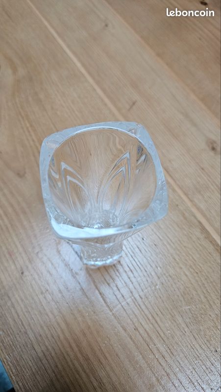 Paire De Bougeoirs Vintage Cristal D'Arques En Cristal Au Plomb 24%