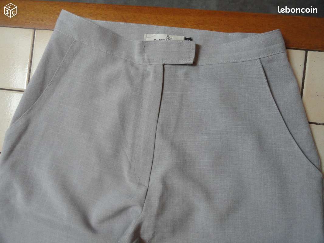 Pantalon gris femme Toile NEW LONDON Taille 40 (image 2)