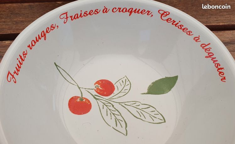 Lot De 6 Mini Bols Apéro Françoise Saget - Céramique Rouge Et Vert - Occasion