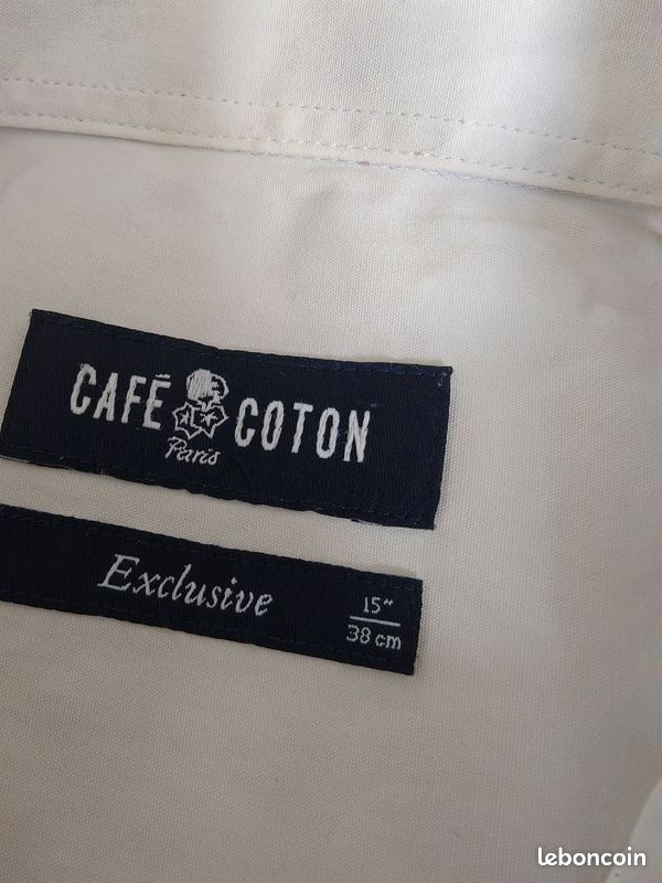 Chemise blanche Café Coton (image 4)