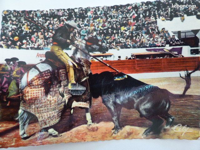 CPA corrida "une bonne pique" (image 1)