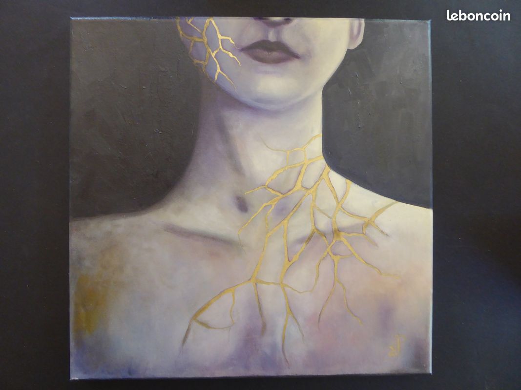 Tableau à l'huile Kintsugi (image 2)