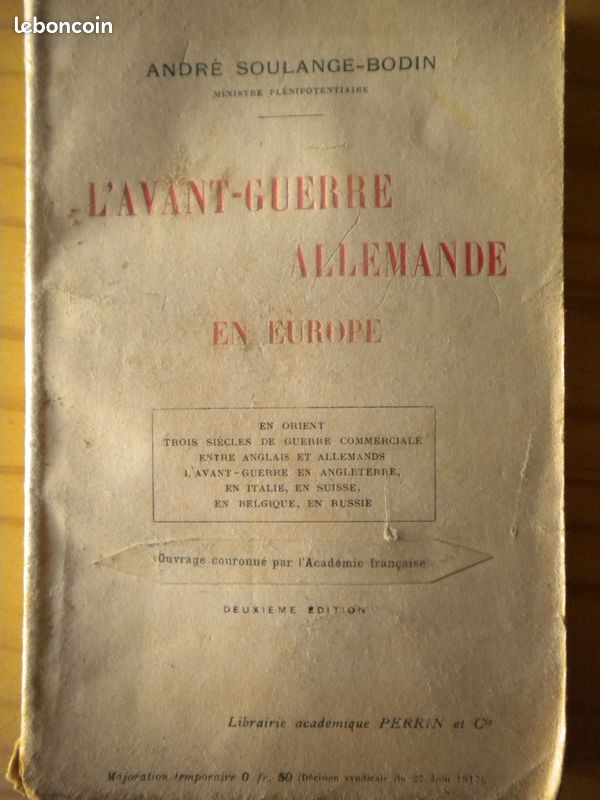 L'avant guerre allemande en europe (image 1)
