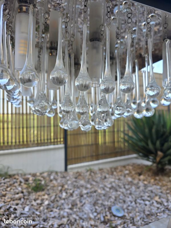 Plafonnier en cristal carré – L’élégance suspendue (image 18)