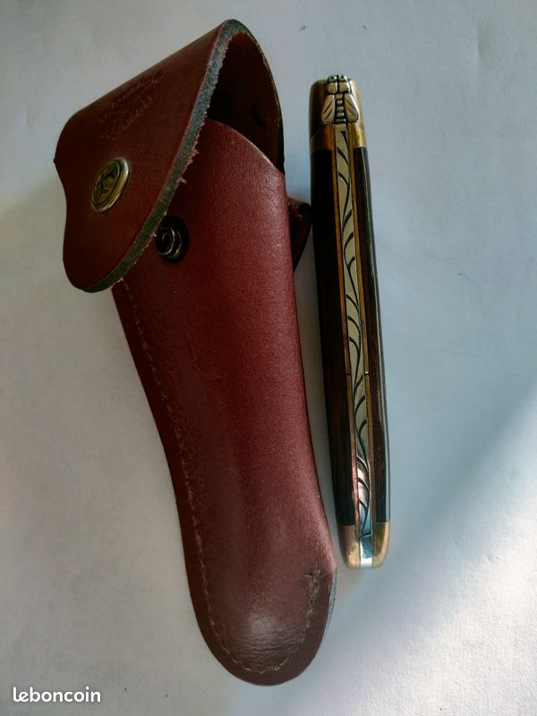 Couteau Laguiole numéroté + étui en cuir (image 1)