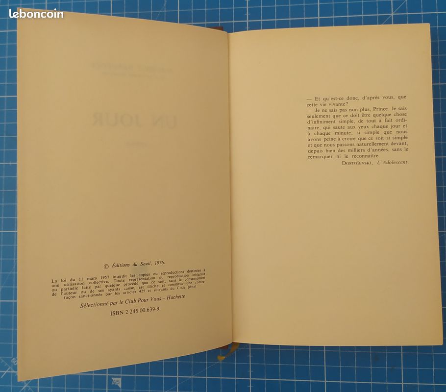Maurice Genevoix – Un Jour – Série Club Hachette – Édition 1977 (image 4)