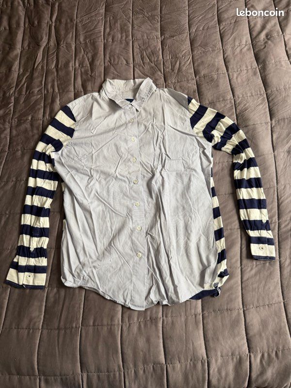 Chemise femme bi-matiere faconnable (image 1)