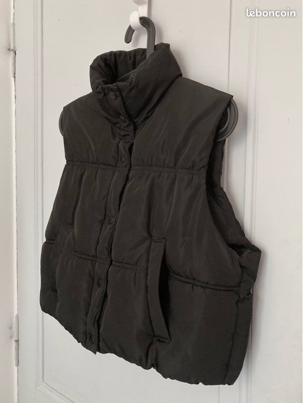 Doudoune Bleu Manteau Sans Manche Jennyfer Doudoune ArgentÃ©e