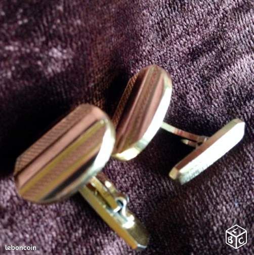 Boutons de manchette dorés ANCIENS TB ETAT (image 3)