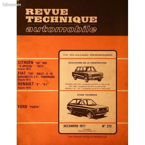 Revue technique ford fiesta mk1 depuis 1976 (image 1)